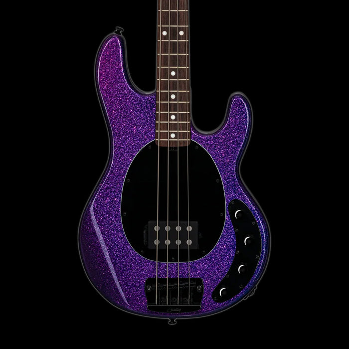 Sterling by Music Man StingRay RAY34 Purple Sparkle Front Crop