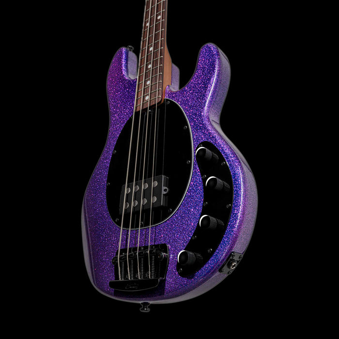 Sterling by Music Man StingRay RAY34 Purple Sparkle Lower Bout