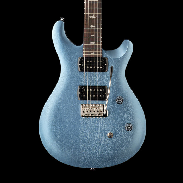PRS SE CE24 Standard Satin Ice Blue Metallic Front Crop