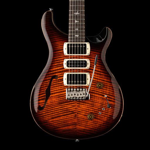 PRS SE Special Semi-Hollow Orange Tiger Smokeburst Front Crop