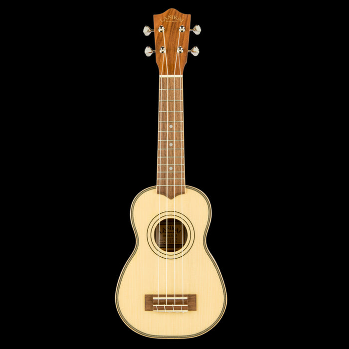 Lanikai SPST-S Solid Spruce Top Morado Back and Side Soprano Ukulele Front 