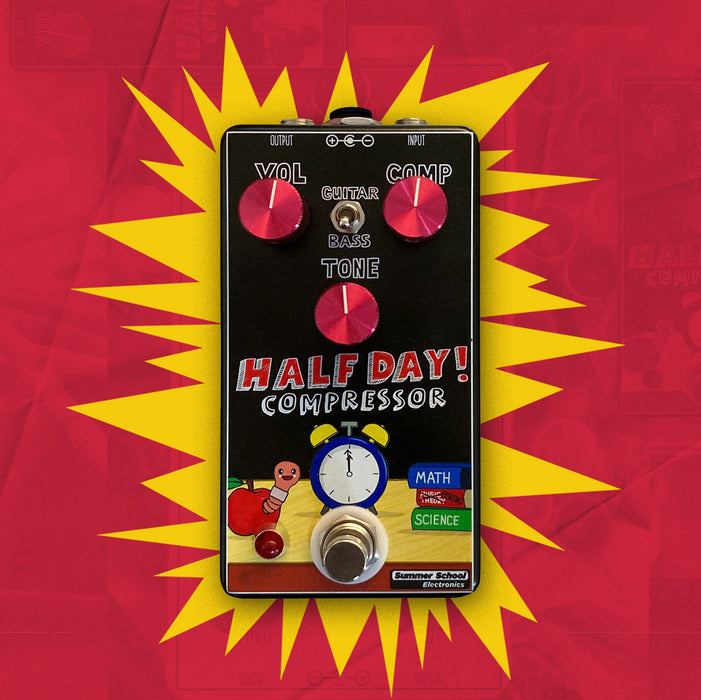 Summer School Electronics Half Day Compressor Pedal Red Background