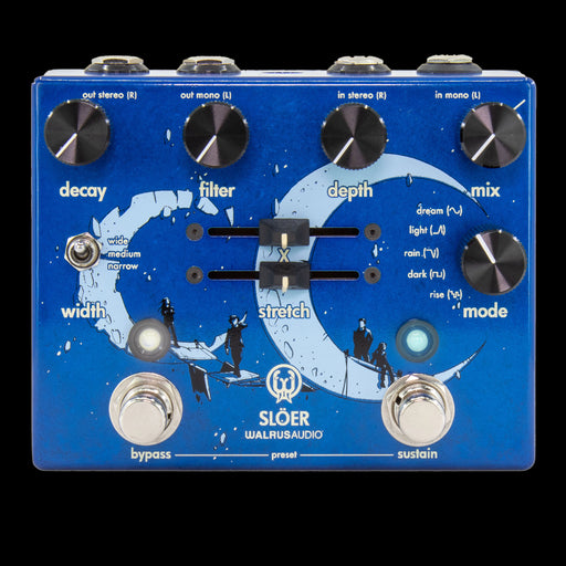 Walrus Audio SLOER Stereo Ambient Reverb Blue Pedal