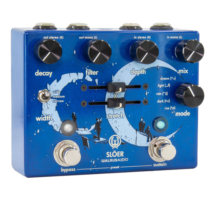 Walrus Audio SLOER Stereo Ambient Reverb Blue Pedal