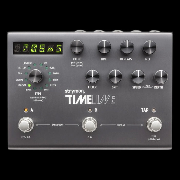 Strymon TimeLine Multidimensional Delay Guitar Effect Pedal Front