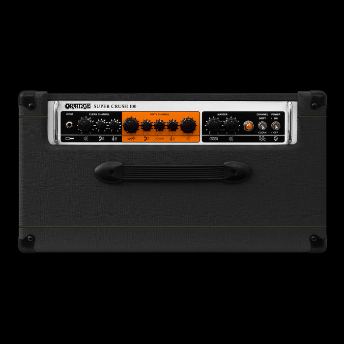 Orange Super Crush 100C Combo Guitar Amplifier Black Top Panel