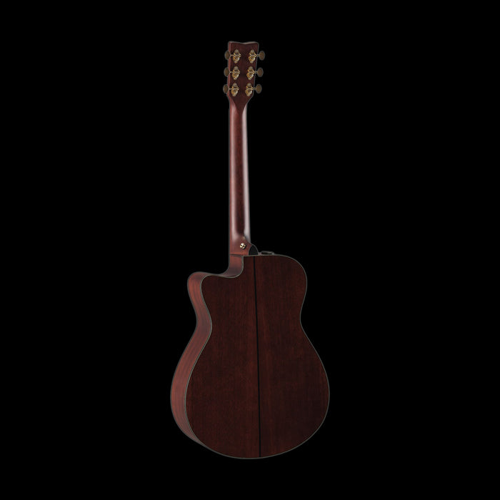 Yamaha TAS3 C TransAcoustic Concert Sand Burst Acoustic Electric Guitar Back Angle
