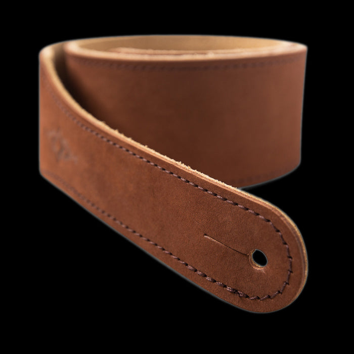 Taylor Gemstone Strap Sanded Suede Medium Brown 2.5" Rolled Up Front Tab