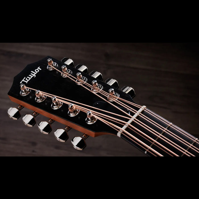 Taylor 150ce Bajo Quinto 10-String Acoustic Electric Guitar Headstock
