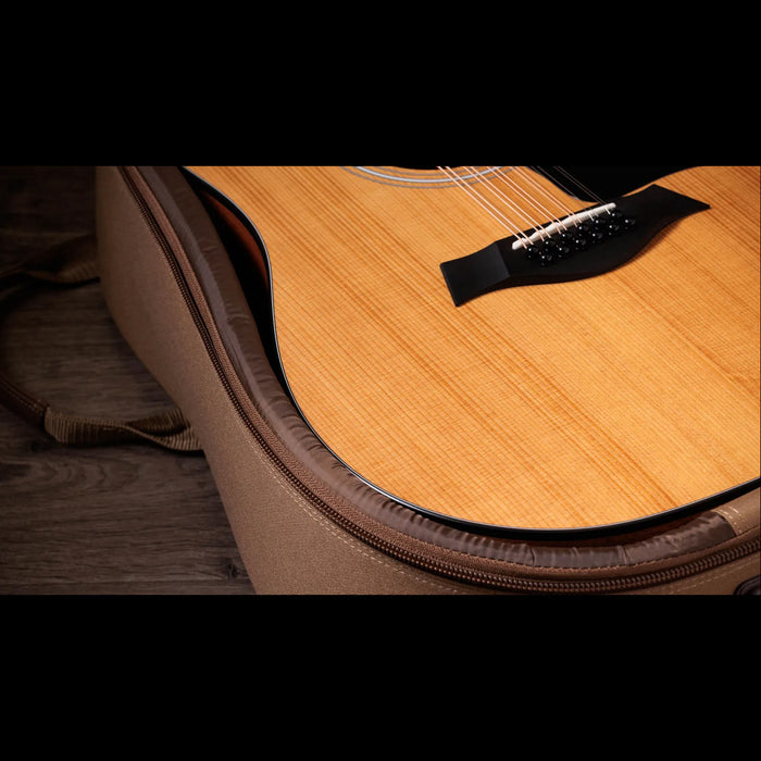 Taylor 150ce Doce Doble 12-String Natural Acoustic Electric Guitar Closeup Gig Bag