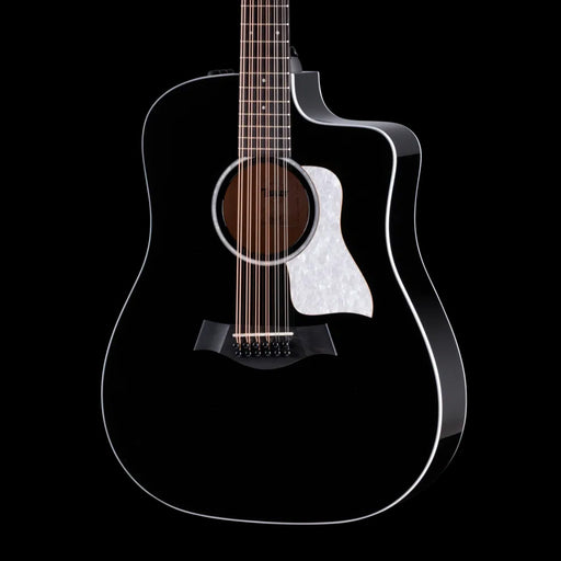 Taylor Somos 250ce Plus BLK Doce Doble 12-String Black Front Crop