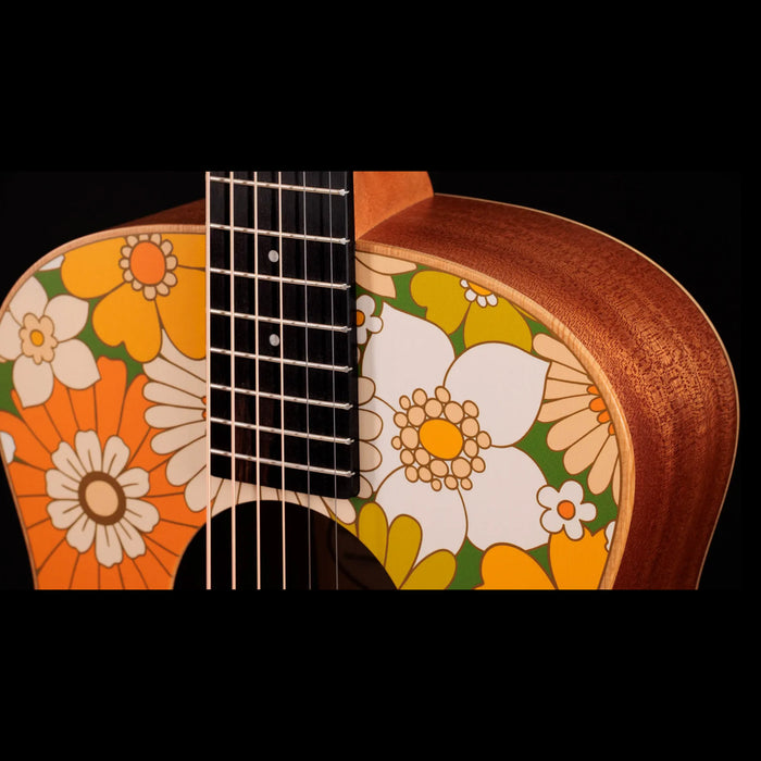 Taylor GS Mini-e Special Edition Floral Green Acoustic Guitar Top Bout 