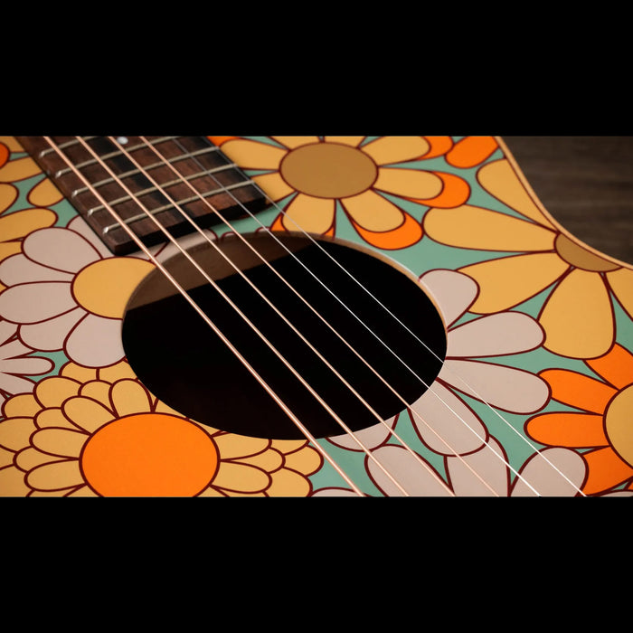 Taylor GS Mini-e Special Edition Floral Blue Spruce Top Soundhole 