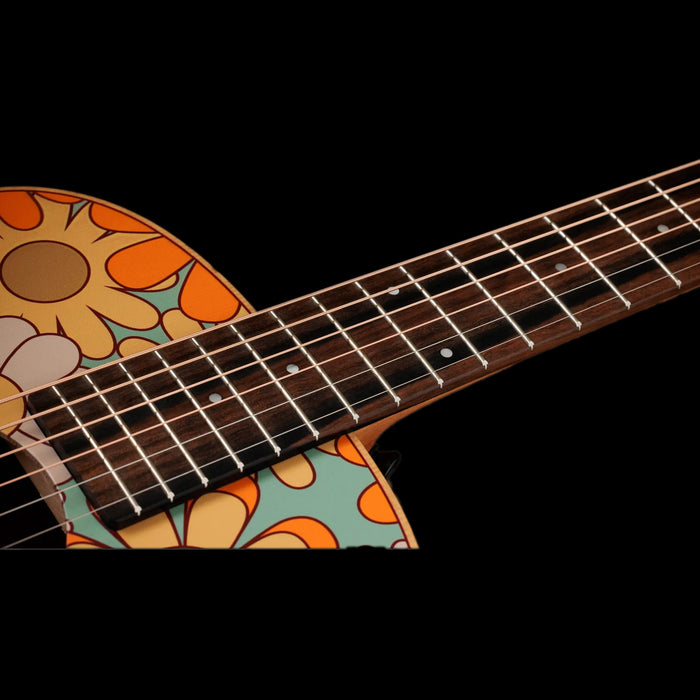 Taylor GS Mini-e Special Edition Floral Blue Spruce Top Fingerboard 