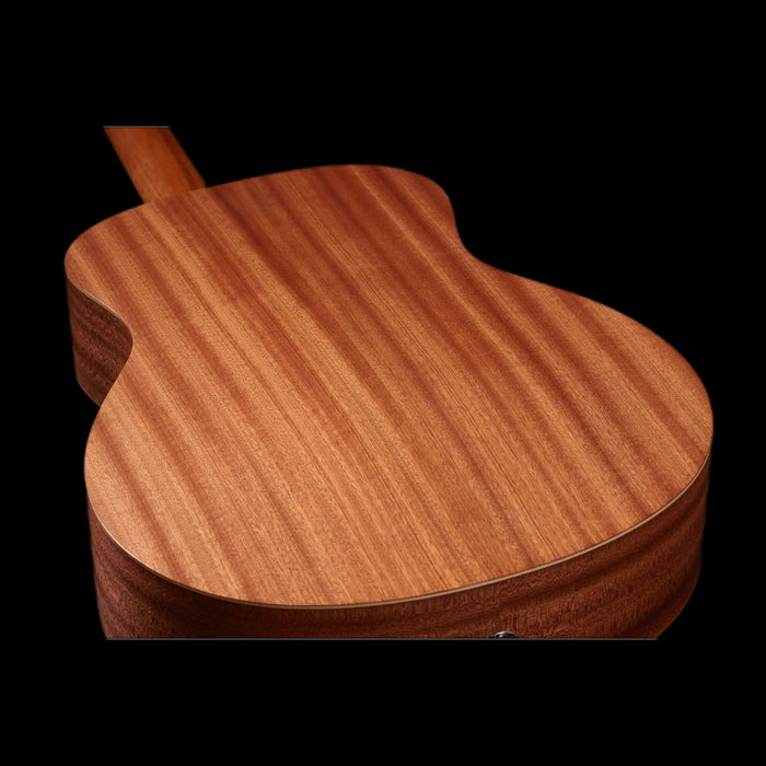 Taylor GS Mini-e Special Edition Floral Blue Spruce Top Closeup Back Angle