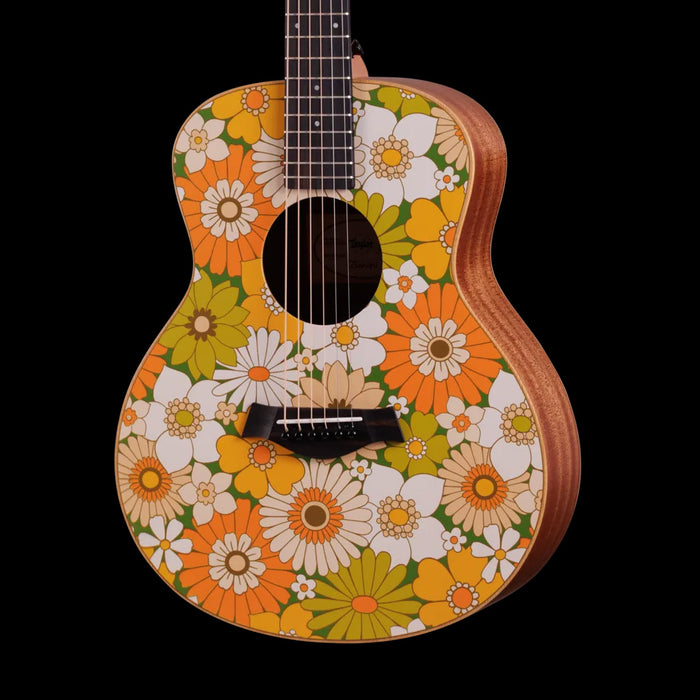 Taylor GS Mini-e Special Edition Floral Green Acoustic Guitar Front Crop