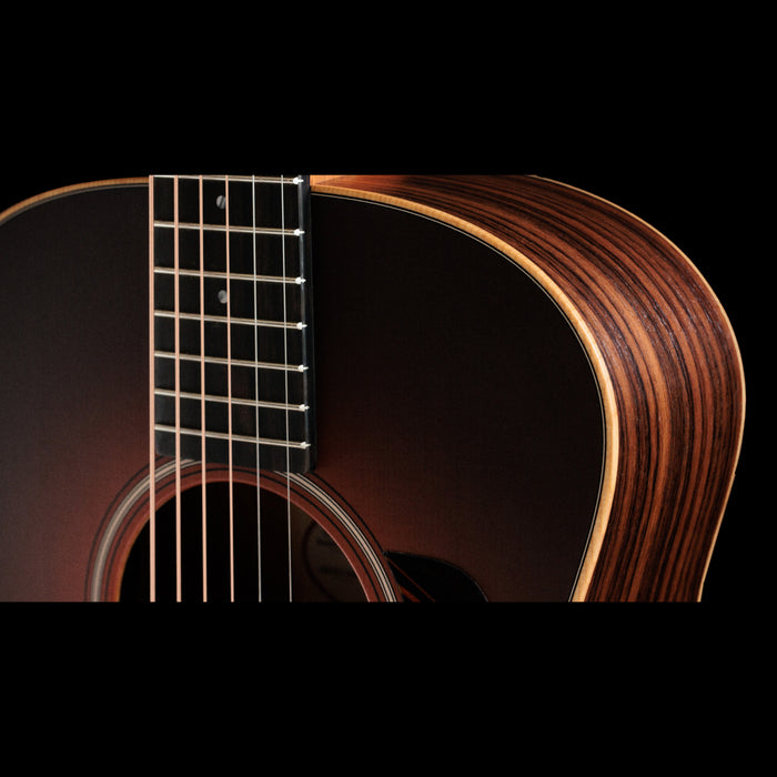 Taylor GS Mini-e Rosewood Sunburst Closeup Sides