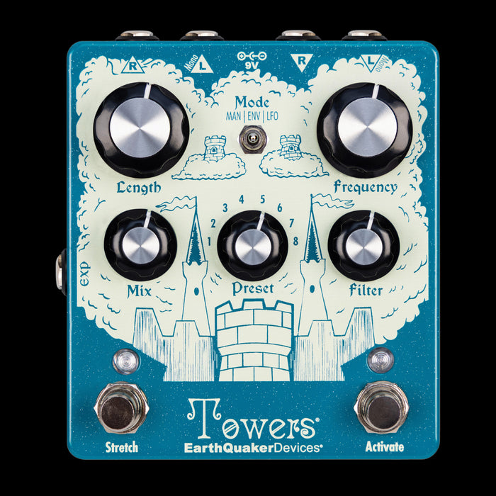 EarthQuaker Devices Towers Soundscape Generator Pedal Front 