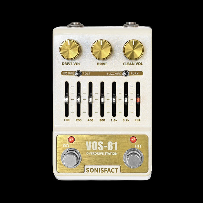 Sonisfact VOS-81 Overdrive Station Blizzard & Fury Overdrive Pedal Front 