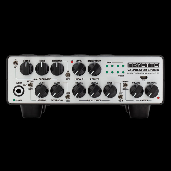 Fryette Valvulator GPDI/IR - Direct Recording Tube Amplifier Front Panel