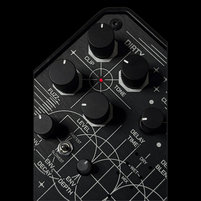 Animal Factory Dirty Mirror Dual Parallel Fuzz Pedal Closeup Knobs