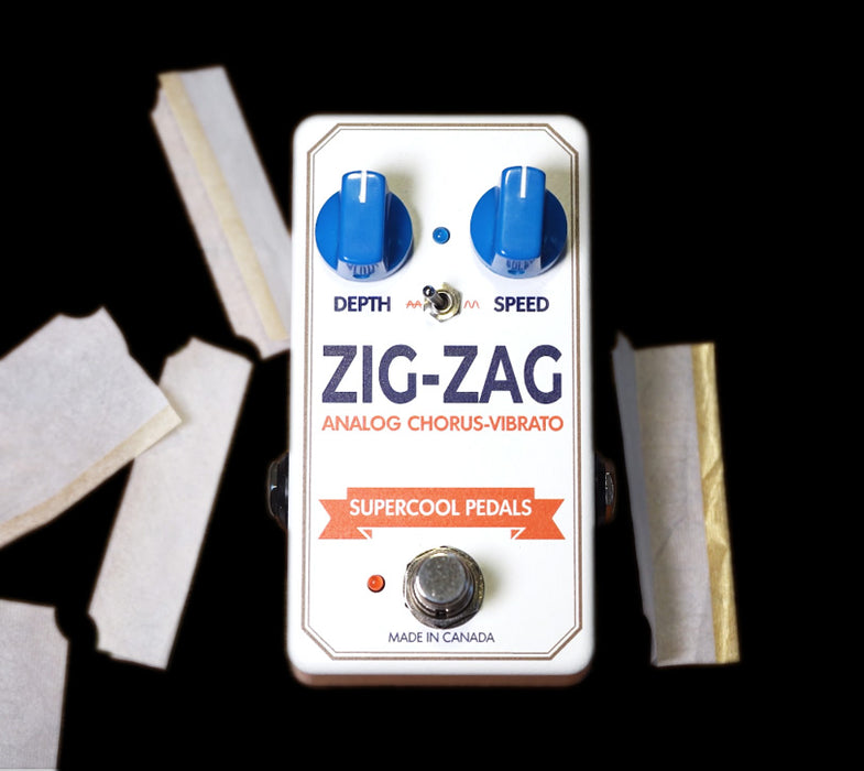 Supercool Zig-Zag Analog Chorus/Vibrato Pedal with Papers