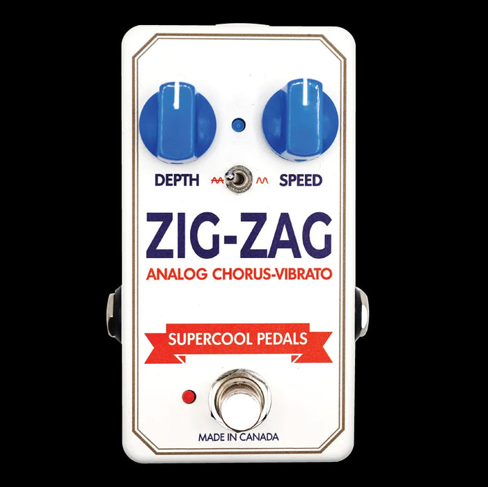 Supercool Zig-Zag Analog Chorus/Vibrato Pedal Front