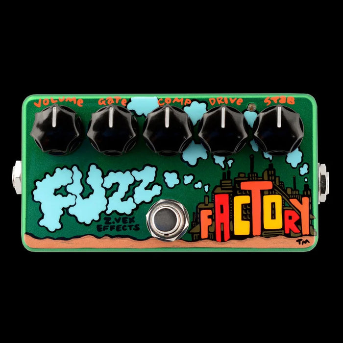 ZVex USA Made Hand Painted Fuzz Factory Fuzz Guitar Pedal Front 