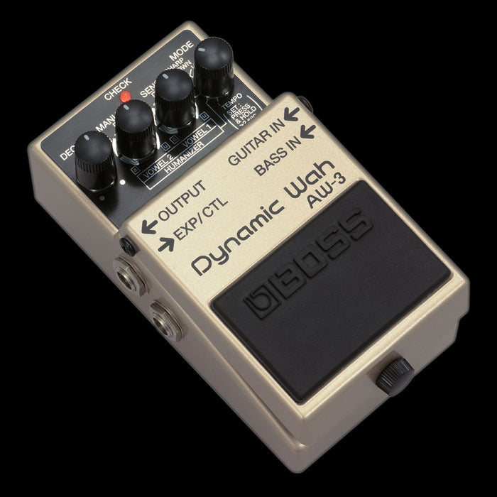 Boss AW-3 Dynamic Wah Guitar Pedal Angle