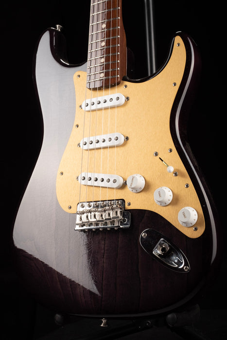 Pre Owned Fender Custom Shop 60's Stratocaster Closet Classic Ebony Transparent Angled Body