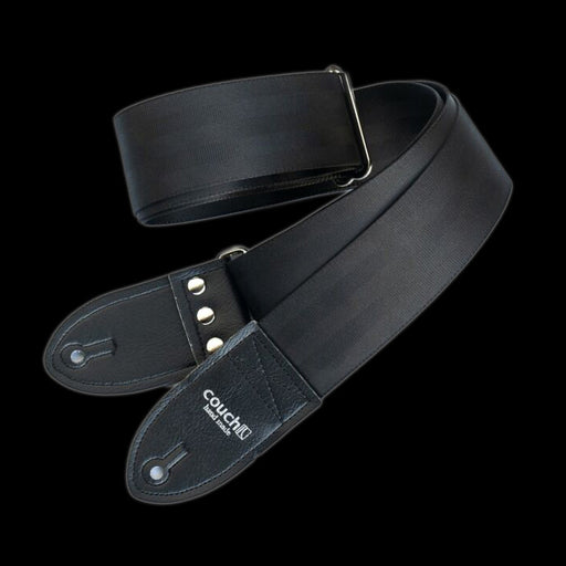Couch Black Seatbelt Guitar Strap - SB001 Front