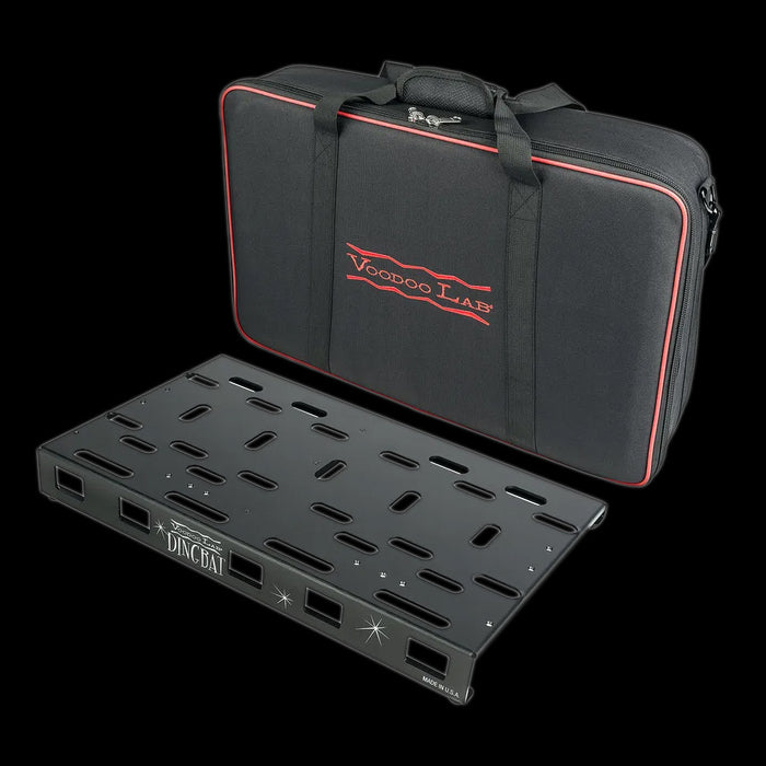 Voodoo Lab DBMP Dingbat Medium Pedalboard Power Package With Pedal Power 2 Plus Power Supply With Bag Left Angle