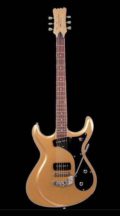 Eastwood Sidejack Baritone Deluxe 20th Anniversary Limited Guitar Metallic Gold