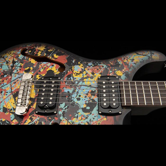 PRS SE Ed Sheeran Hollowbody I Baritone Piezo Cosmic Splash Closeup Pickups