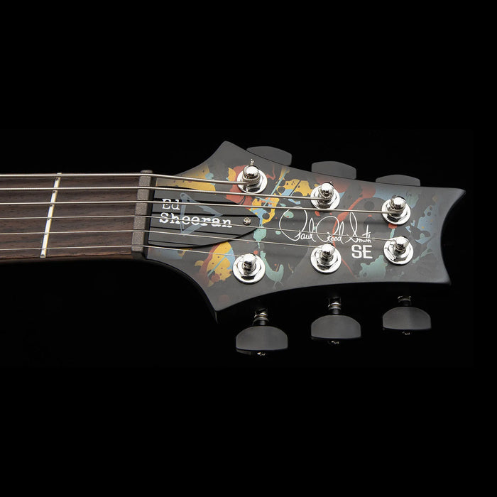 PRS SE Ed Sheeran Hollowbody I Baritone Piezo Cosmic Splash Headstock