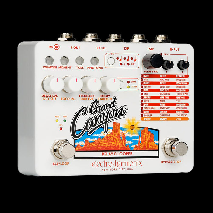 grand canyon delay pedal Electro-Harmonix Grand Canyon Delay and Looper Guitar Effect Pedal — Truetone Music