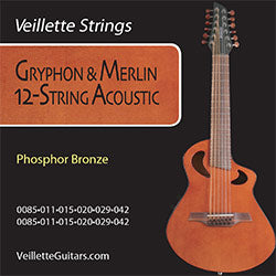 Veilette Gryphon Merlin 12-string Phosphor Bronze Acoustic Guitar Strings