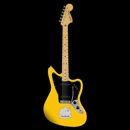 Squier FSR Affinity Jaguar Graffiti Yellow Electric Guitar Front
