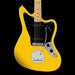 Squier FSR Affinity Jaguar Graffiti Yellow Electric Guitar Front Crop
