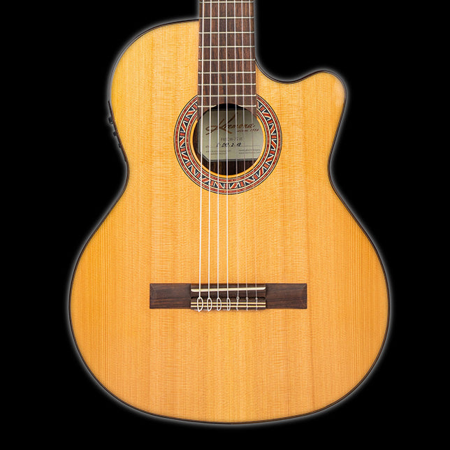 Kremona Performer Series F65CW-7S VE Nylon 7-String Acoustic Electric Guitar Front Crop