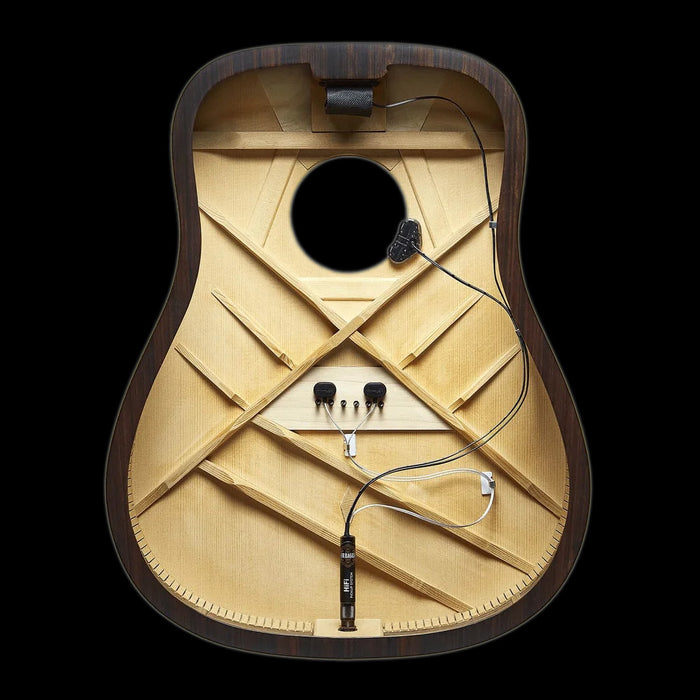 LR Baggs HiFi Acoustic Bridge Plate Pickup System Inside Acoustic
