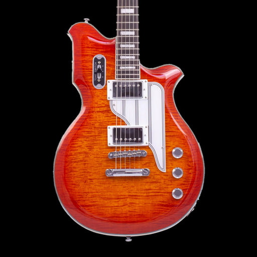 Eastwood Airline Map FM Guitar Flame Maple Top - Orangeburst Flame