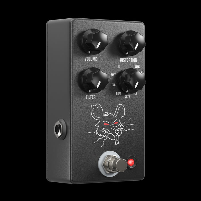 JHS PackRat Distortion Guitar Effect Pedal Front Angle Right