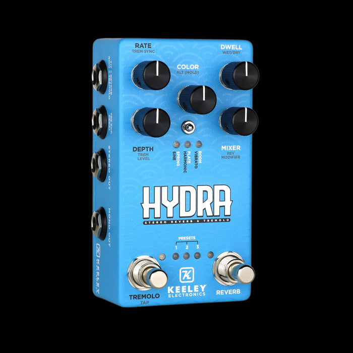 Keeley Hydra Stereo Reverb Tremolo Guitar Effect Pedal — Truetone Music