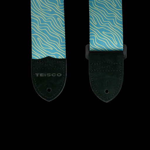 Teisco Polyester Guitar Strap Blue Ends