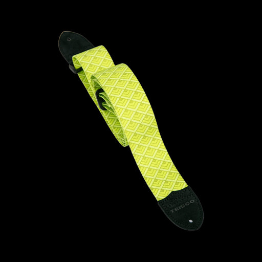 Teisco Polyester Guitar Strap Green Full Length