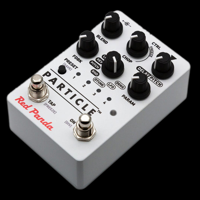 Red Panda Particle Delay with Pitch Shifter V2 Guitar Effect Pedal Angle