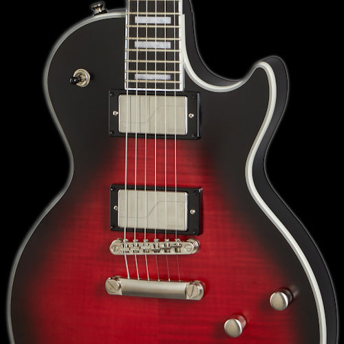 Epiphone Les Paul Prophecy Red Tiger Aged Gloss Closeup Pickups