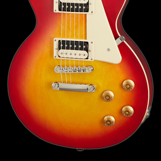 Epiphone Les Paul Classic Worn Heritage Cherry Sunburst Closeup Bridge