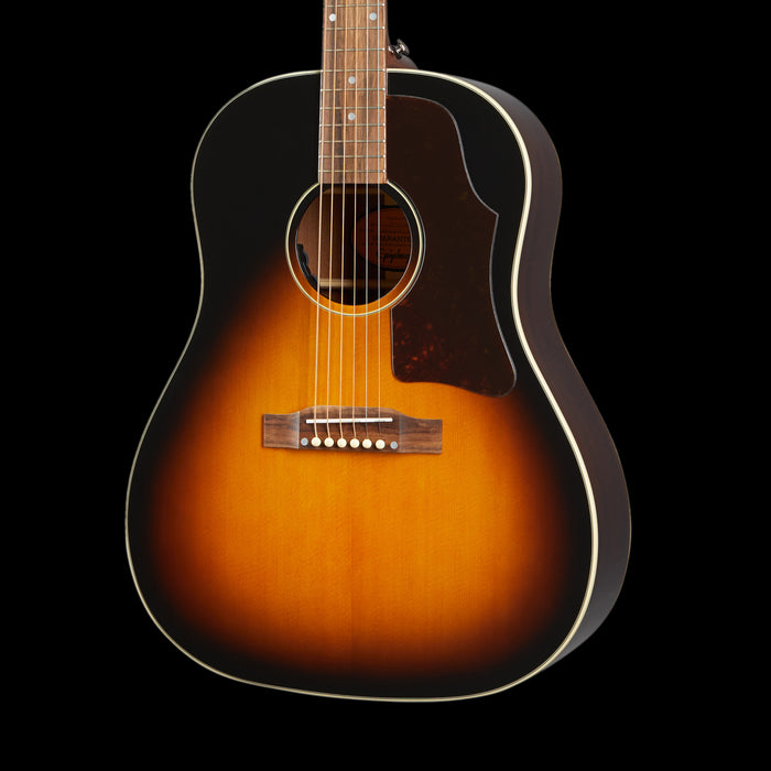 Epiphone J-45 Aged Vintage Sunburst Gloss Acoustic Electric Guitar Front Crop